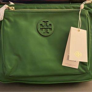 Tory Burch nylon swingpack in Arugula.  NWT.